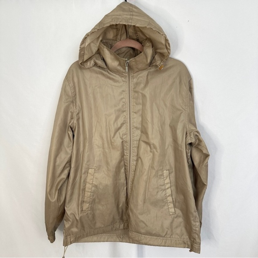 Marquis Signature New‎ York Men’s Windbreaker Jacket Hooded Light Beige Medium